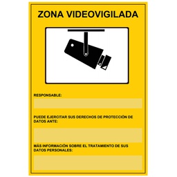 [004904] PLACA/CARTEL DE ZONA VIDEOVIGILANCIA BSC00837